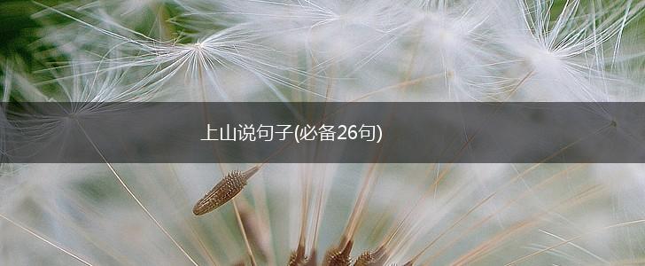 上山说句子(必备26句),第1张
