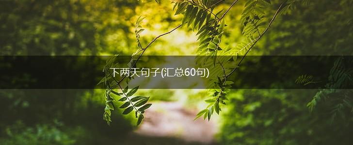 下两天句子(汇总60句),第1张