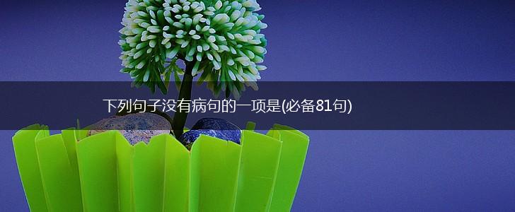 下列句子没有病句的一项是(必备81句),第1张