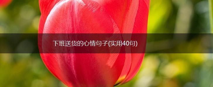 下班送货的心情句子(实用40句),第1张