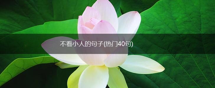 不看小人的句子(热门40句),第1张