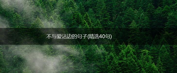 不与爱沾边的句子(精选40句),第1张