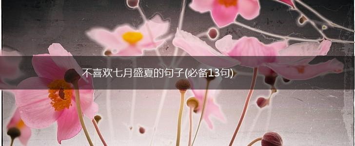 不喜欢七月盛夏的句子(必备13句),第1张