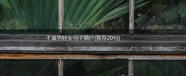 不重男轻女句子摘抄(推荐20句),第1张