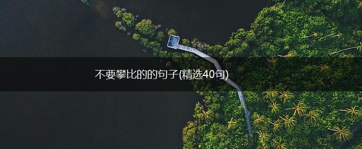 不要攀比的的句子(精选40句),第1张
