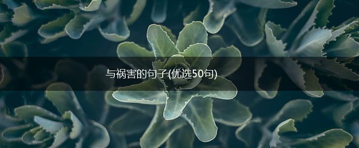 与祸害的句子(优选50句),第1张