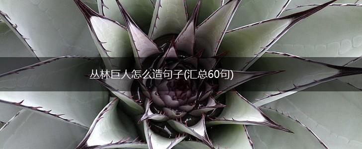 丛林巨人怎么造句子(汇总60句),第1张