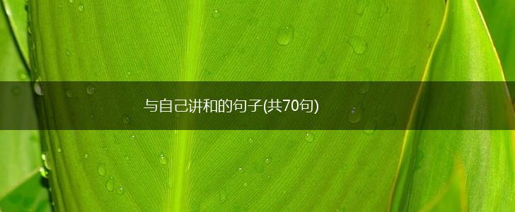 与自己讲和的句子(共70句),第1张