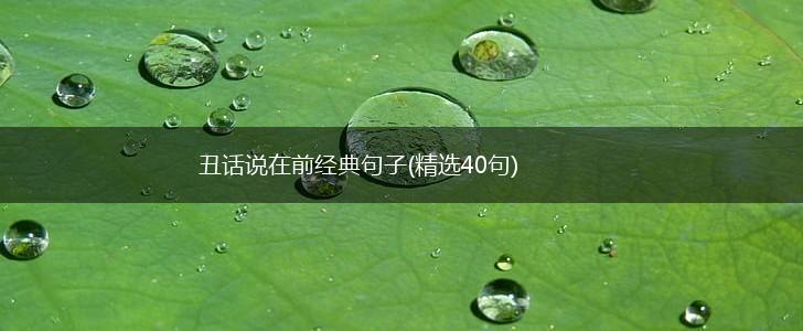 丑话说在前经典句子(精选40句),第1张