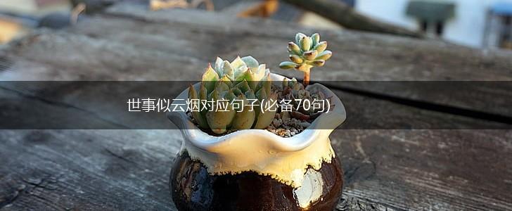 世事似云烟对应句子(必备70句),第1张