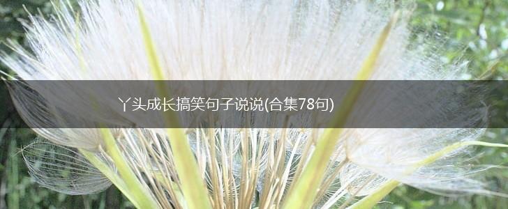 丫头成长搞笑句子说说(合集78句),第1张
