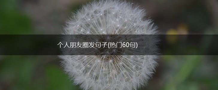 个人朋友圈发句子(热门60句),第1张