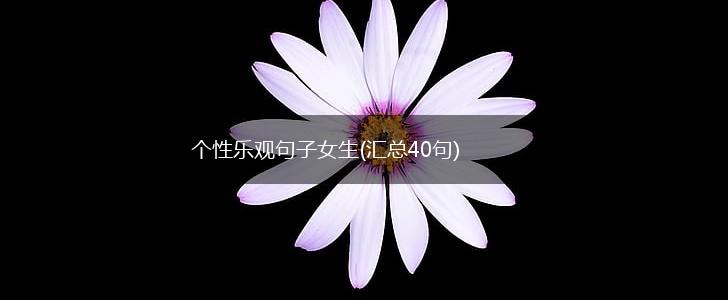 个性乐观句子女生(汇总40句),第1张
