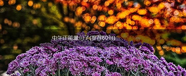 中午正能量句子(推荐60句),第1张