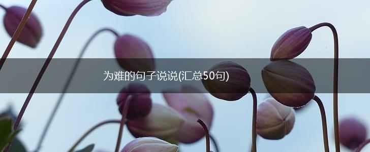 为难的句子说说(汇总50句),第1张