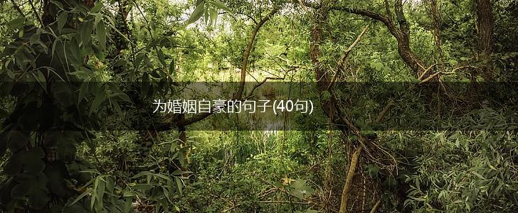 为婚姻自豪的句子(40句),第1张