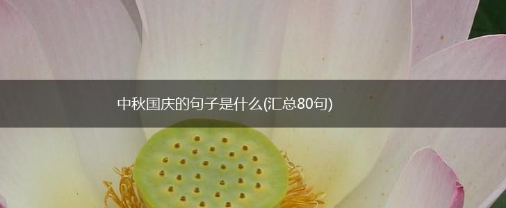 中秋国庆的句子是什么(汇总80句),第1张