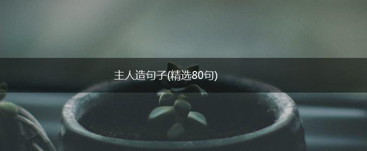 主人造句子(精选80句),第1张