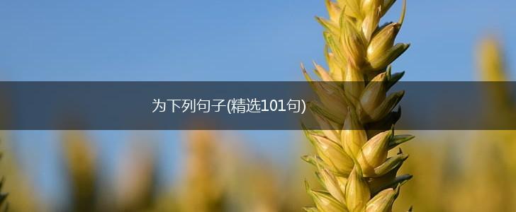 为下列句子(精选101句),第1张