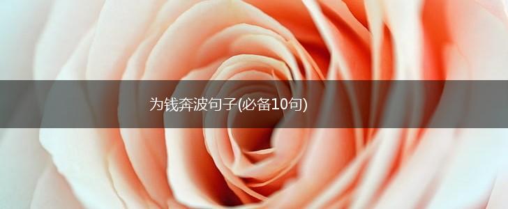 为钱奔波句子(必备10句),第1张