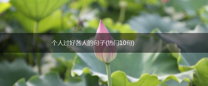 个人过好各人的句子(热门10句),第1张
