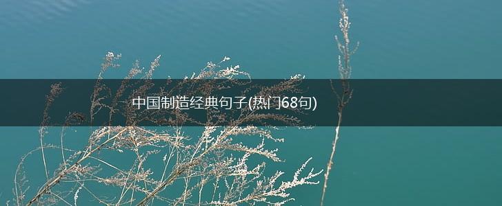 中国制造经典句子(热门68句),第1张