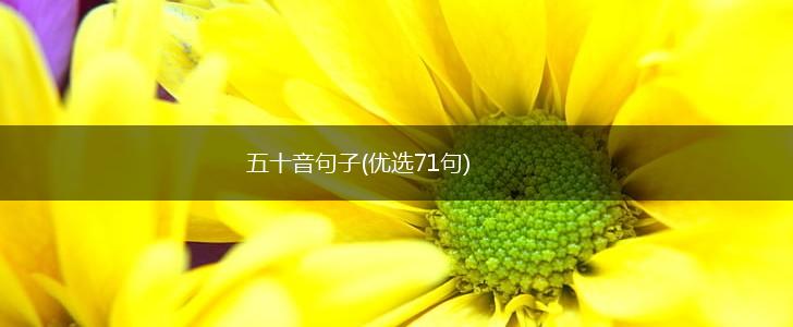 五十音句子(优选71句),第1张