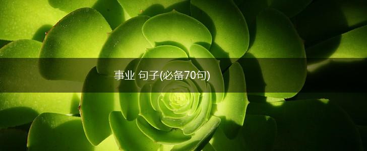事业 句子(必备70句),第1张