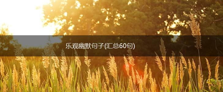 乐观幽默句子(汇总60句),第1张