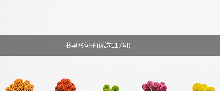书里名句子(优选117句),第1张