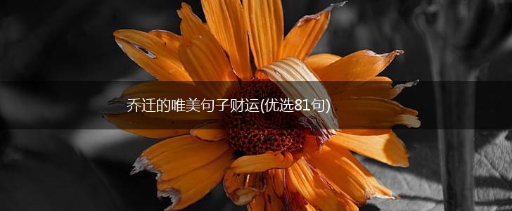 乔迁的唯美句子财运(优选81句),第1张