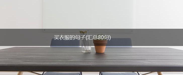买衣服的句子(汇总80句),第1张