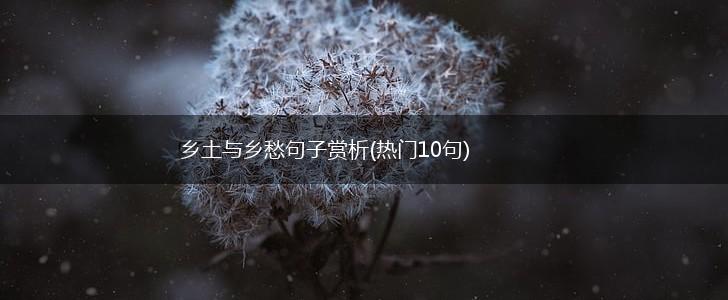 乡土与乡愁句子赏析(热门10句),第1张