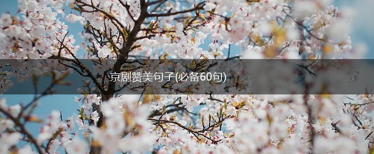 京剧赞美句子(必备60句),第1张