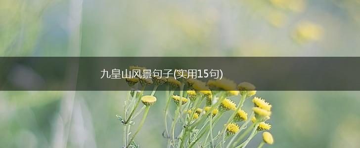 九皇山风景句子(实用15句),第1张
