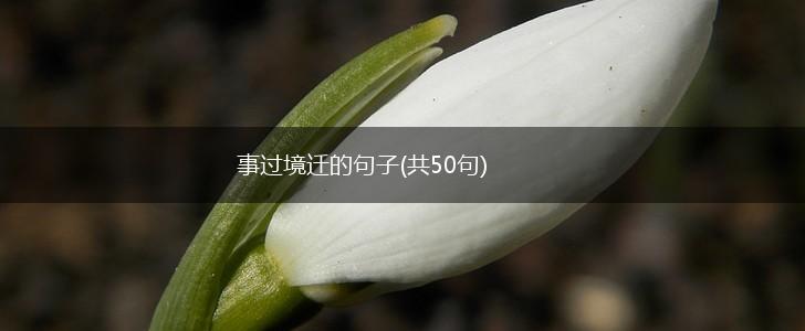 事过境迁的句子(共50句),第1张