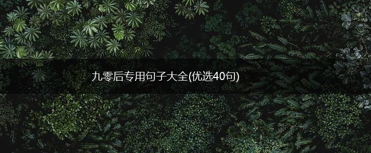 九零后专用句子大全(优选40句),第1张