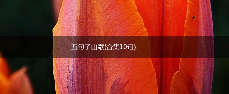 五句子山歌(合集10句),第1张