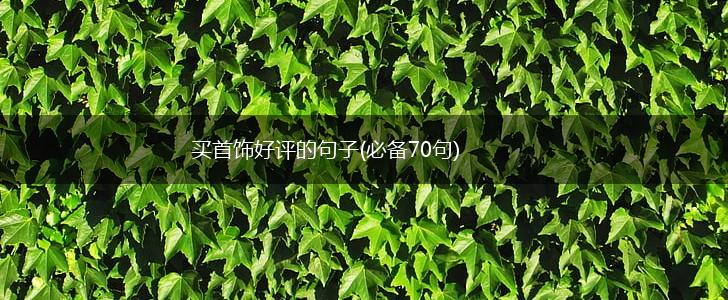 买首饰好评的句子(必备70句),第1张