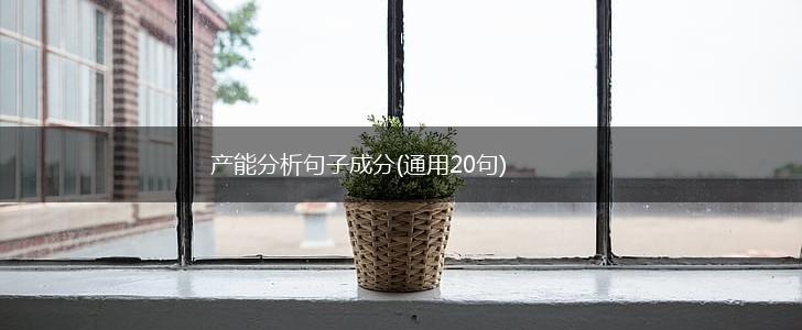 产能分析句子成分(通用20句),第1张