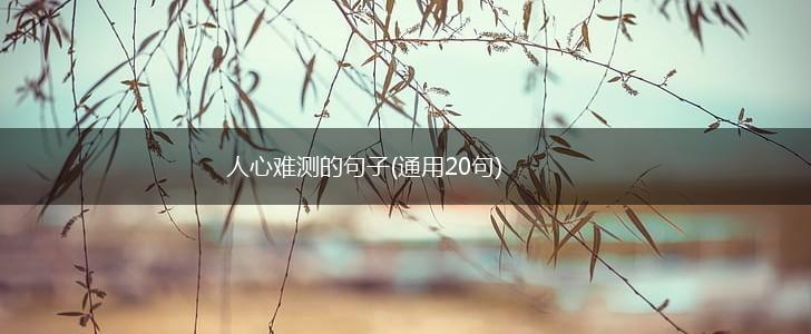 人心难测的句子(通用20句),第1张