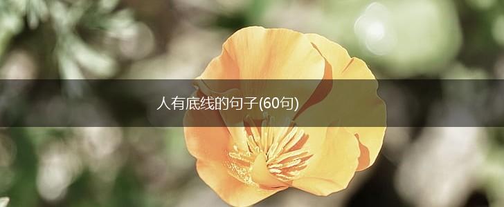 人有底线的句子(60句),第1张