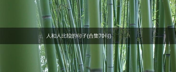 人和人比较的句子(合集70句),第1张