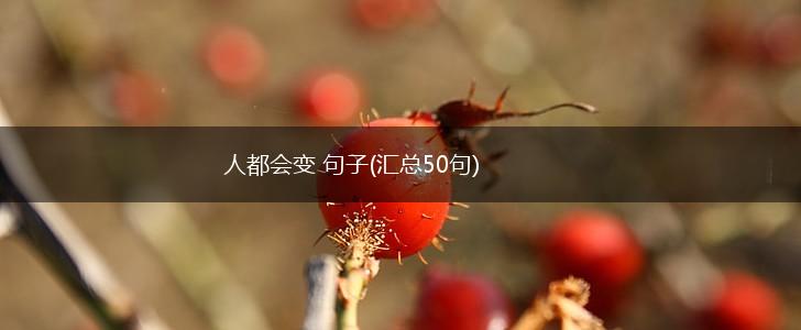 人都会变 句子(汇总50句),第1张