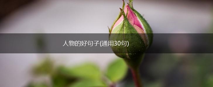人物的好句子(通用30句),第1张