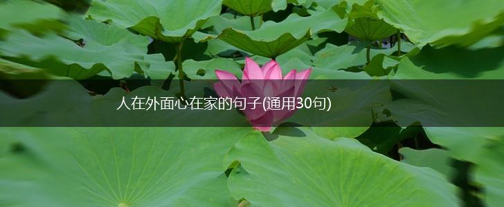 人在外面心在家的句子(通用30句),第1张