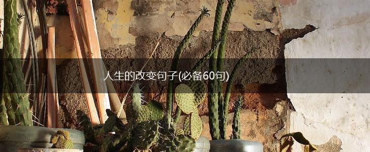 人生的改变句子(必备60句),第1张