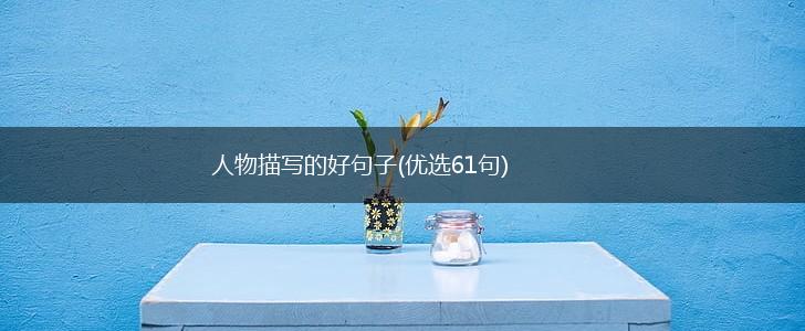 人物描写的好句子(优选61句),第1张