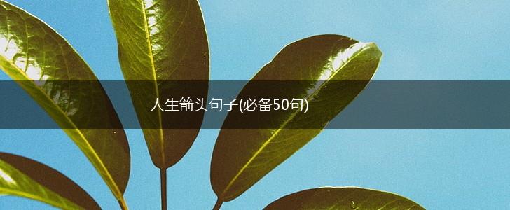 人生箭头句子(必备50句),第1张