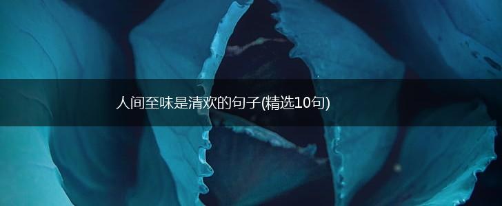 人间至味是清欢的句子(精选10句),第1张